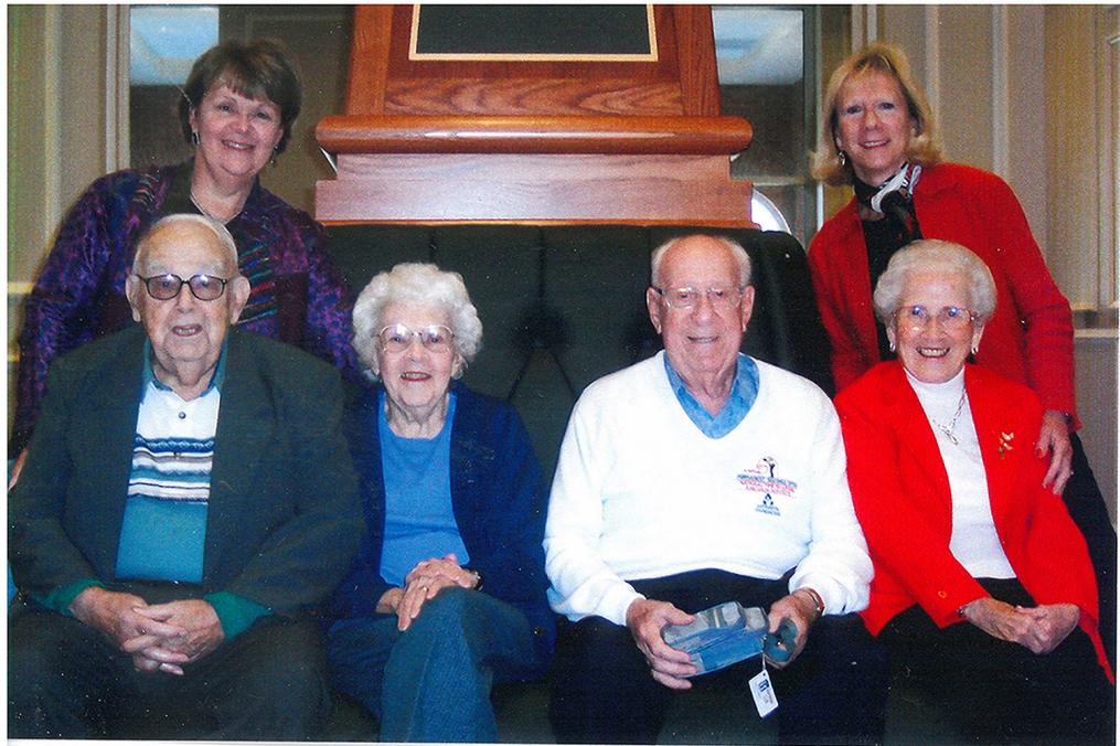 Tucker and Schlicht families at ball hall